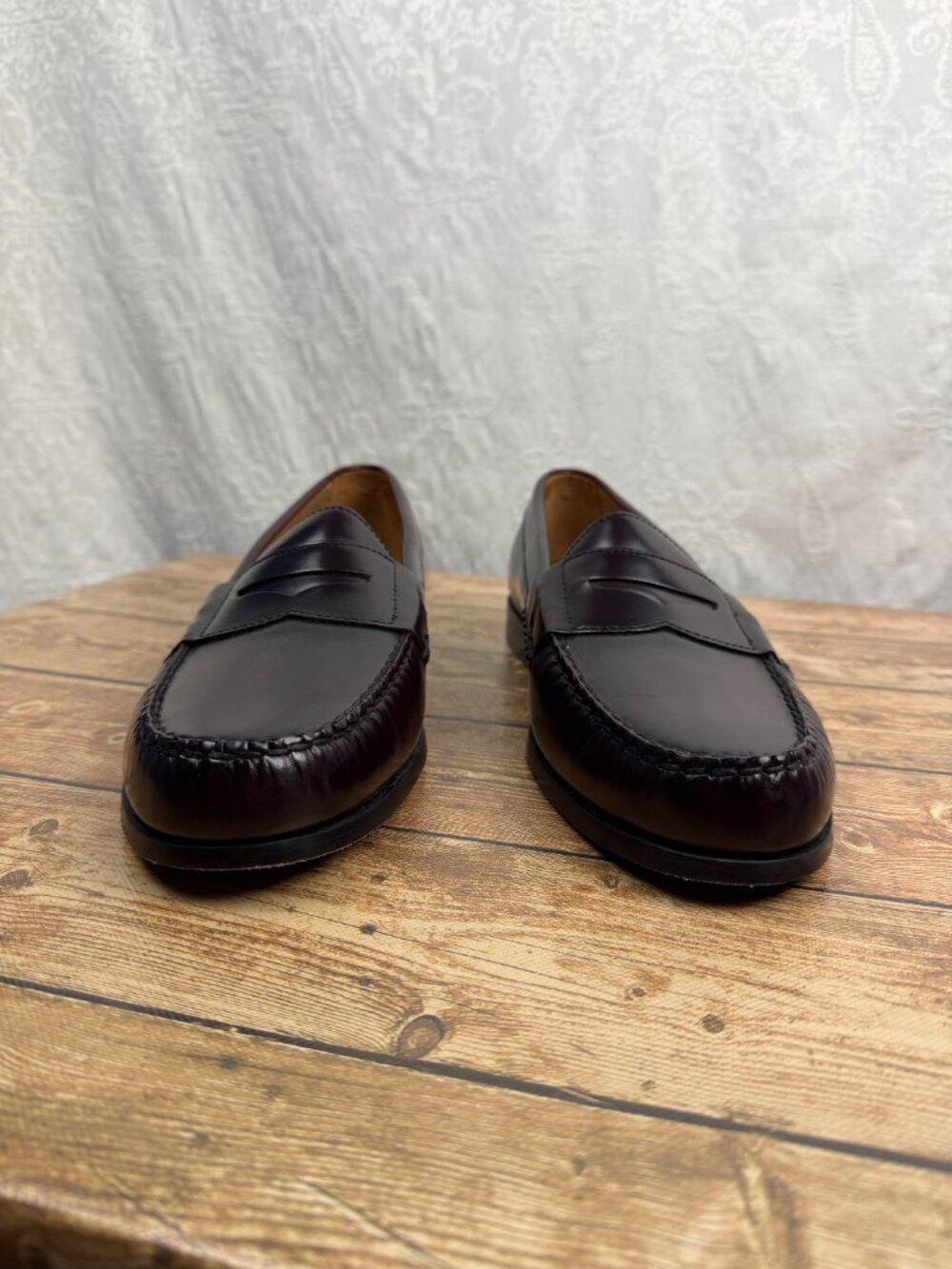 Johnston & Murphy Men’s Penny Loafers Burgundy Leather Size 13 - Picture 3 of 11